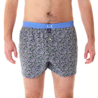 M5246 - Paisley dunkelgrün & marine