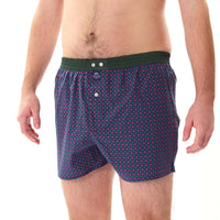 M5248 - Diamonds navy, green & red