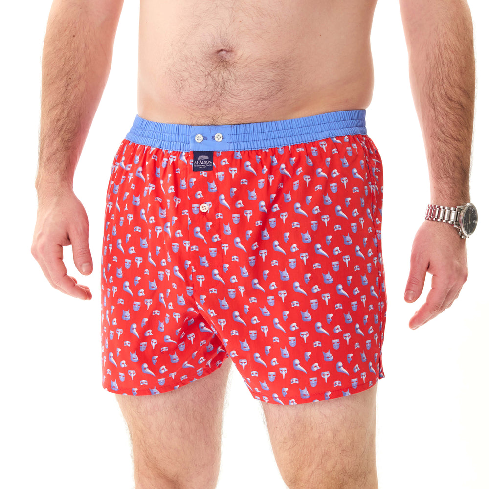 M5252 - maschere veneziane rosso