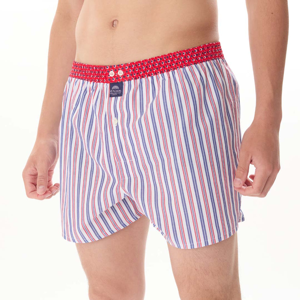 M5281 - Rayé rouge and marine