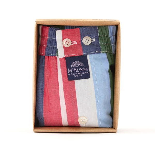 KM5226 - Rayé bleu clair, rouge & blanc