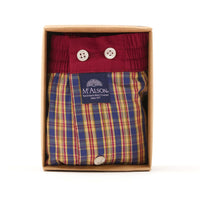 M5221 - Checkered navy, yellow & bordeaux