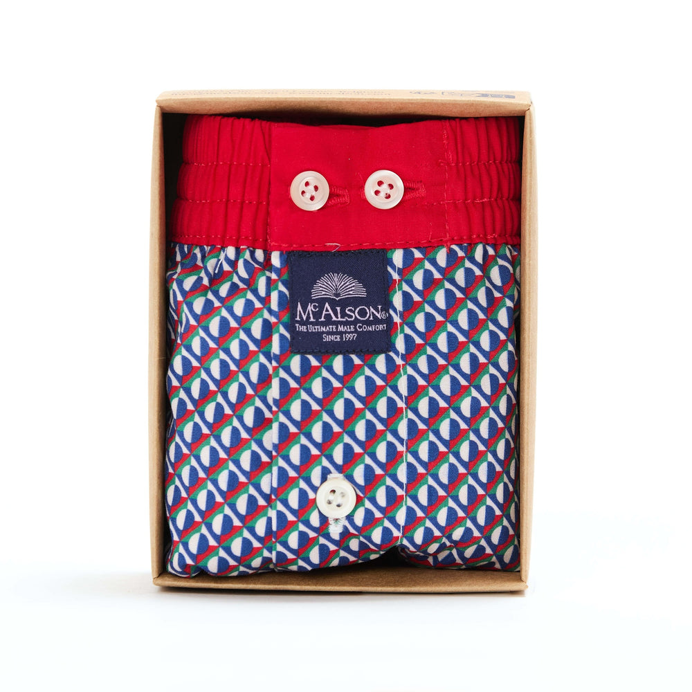 M5439 - Geometrico rosso & blu