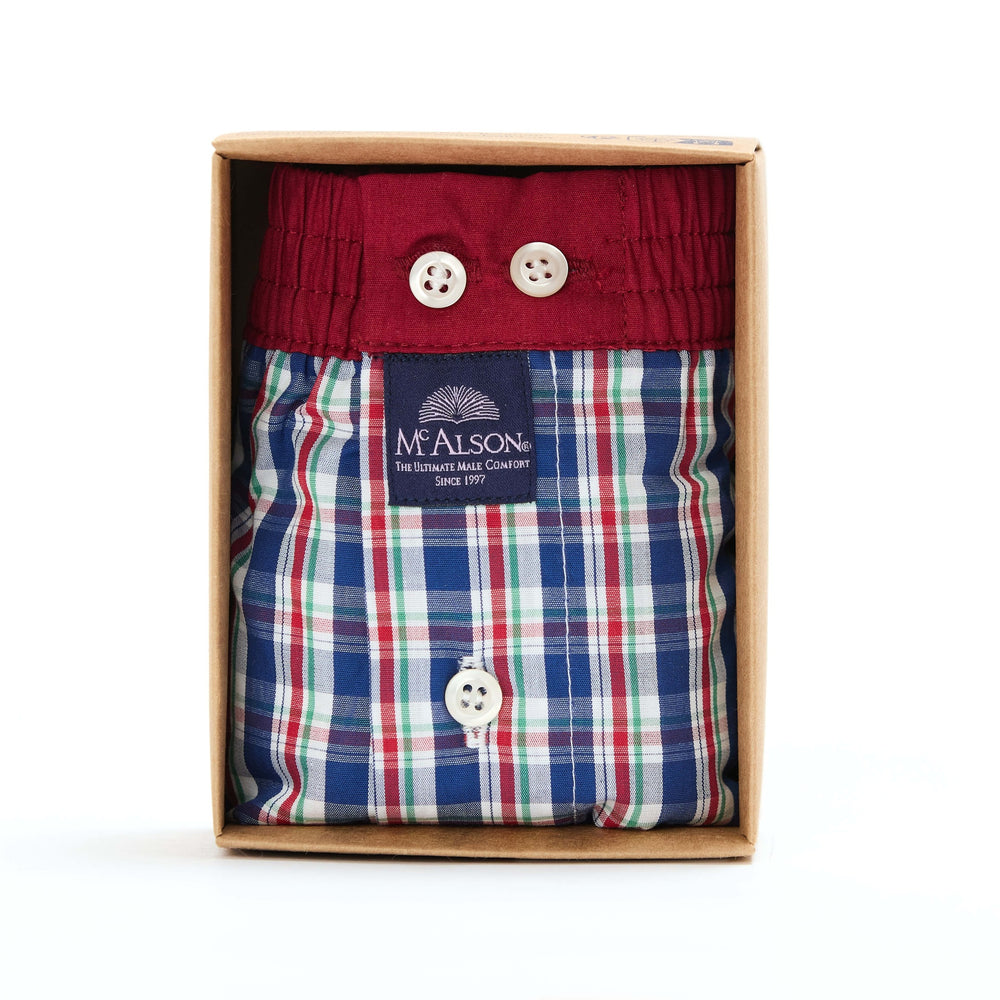 M5409 - Tartan navy & white