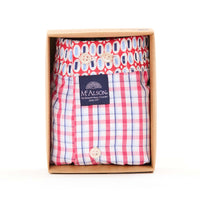 M5305 - Carreaux fuchsia & bleu marine