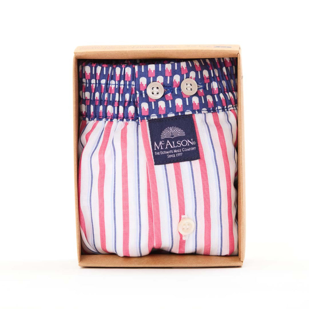 KM5304 - rayé fuchsia & bleu marine