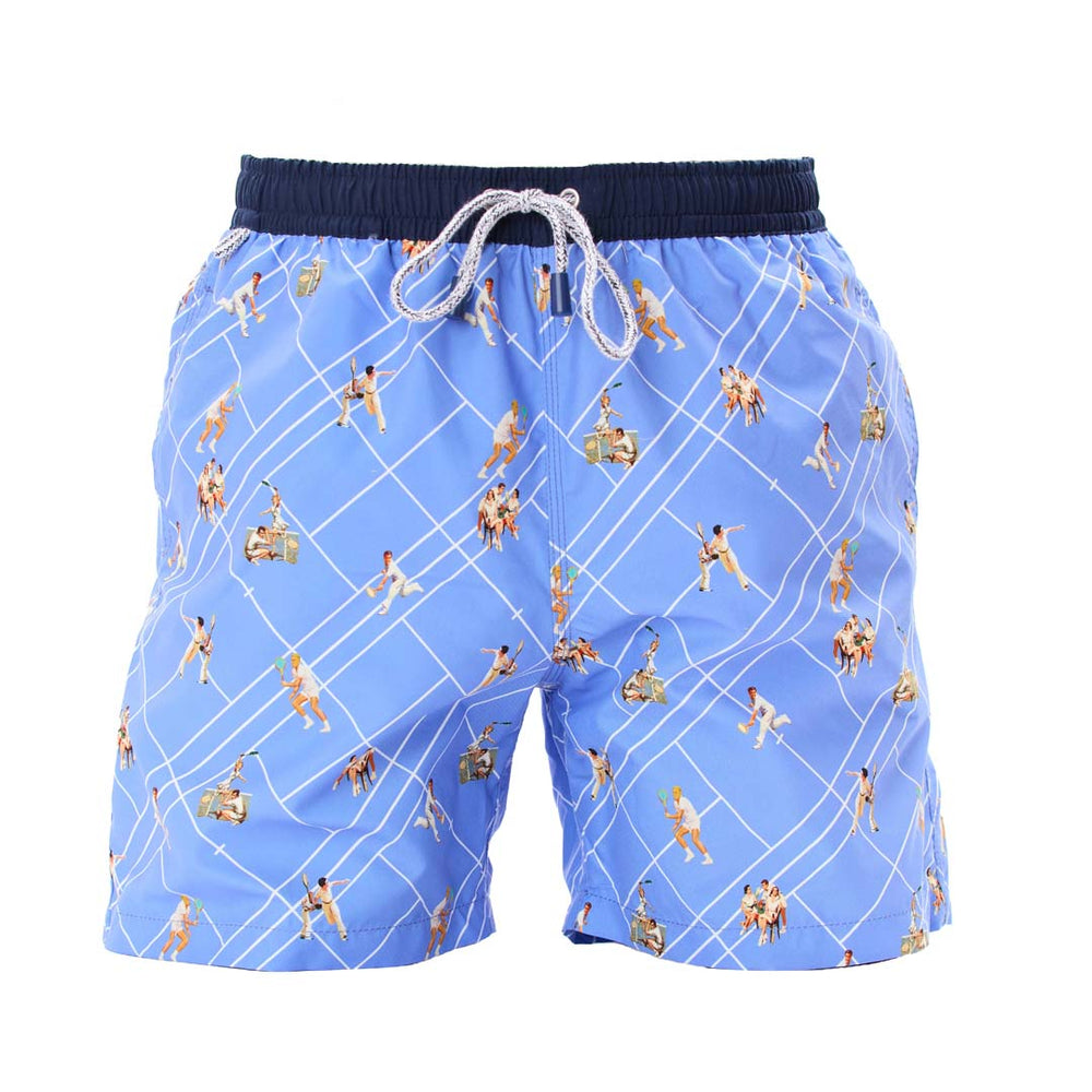 MS5307 - Tennisplatz hellblau & Marineblau