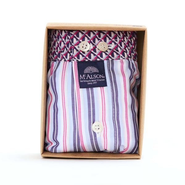 M5412 - Gestreift blau & rosa
