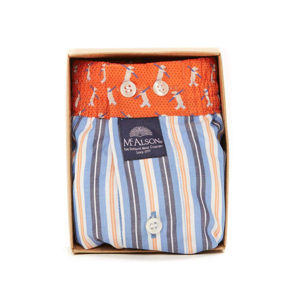 M3805 - Striped orange & blue