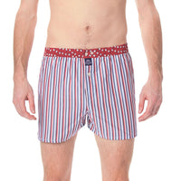 M4024 - Striped red & light blue