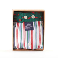 M4414 - Gestreift grün & rot