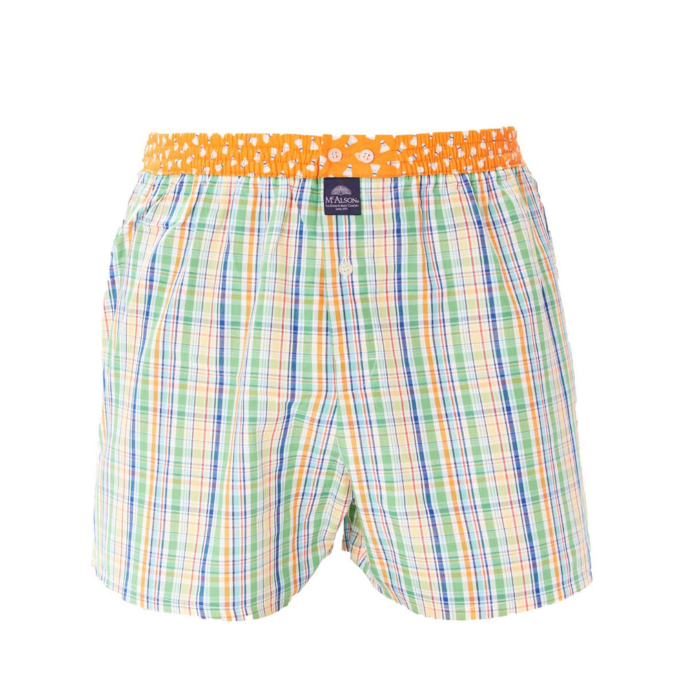 M4524 - checkered green & turquoise