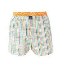 M4524 - checkered green & turquoise