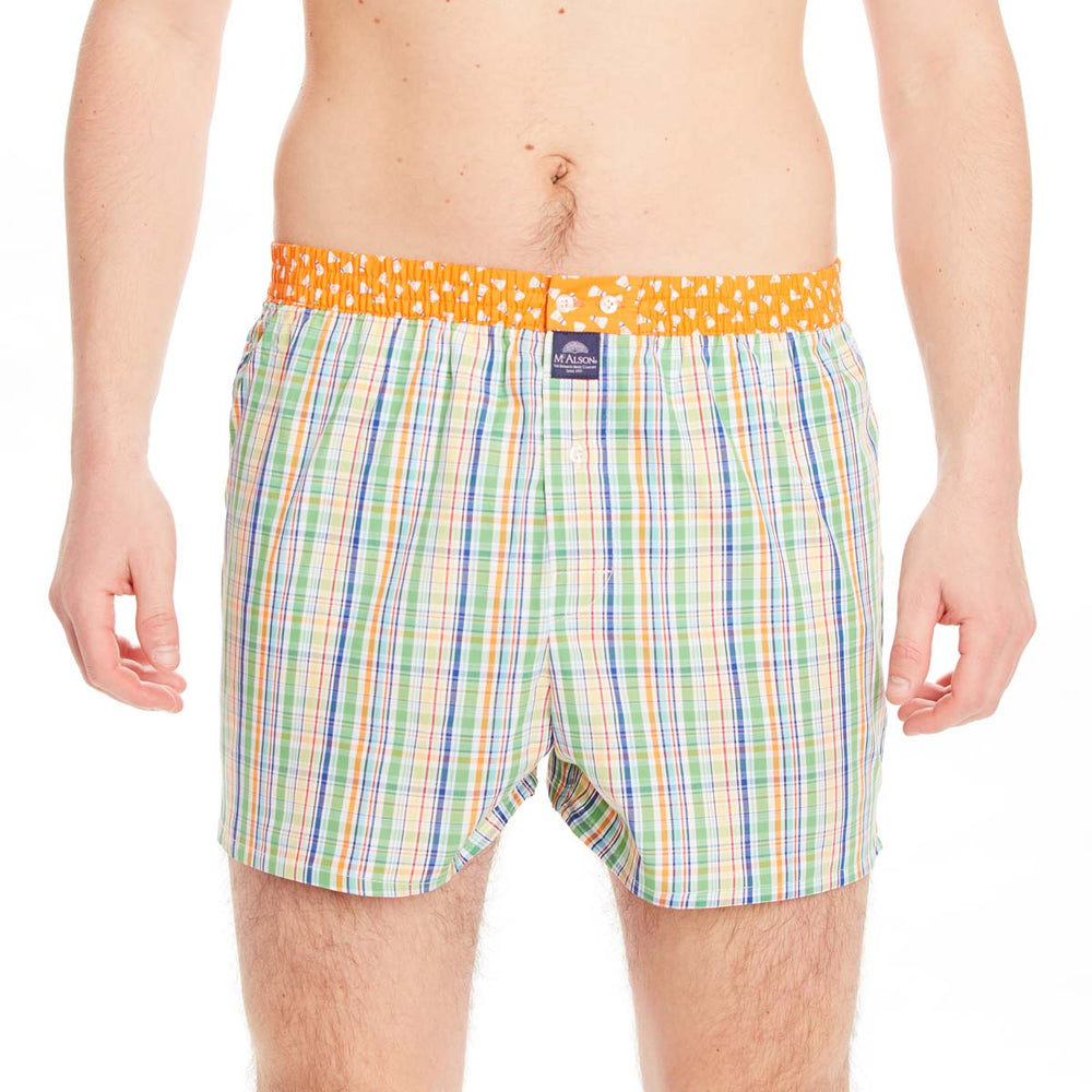 M4524 - checkered green & turquoise