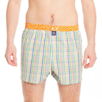 M4524 - checkered green & turquoise