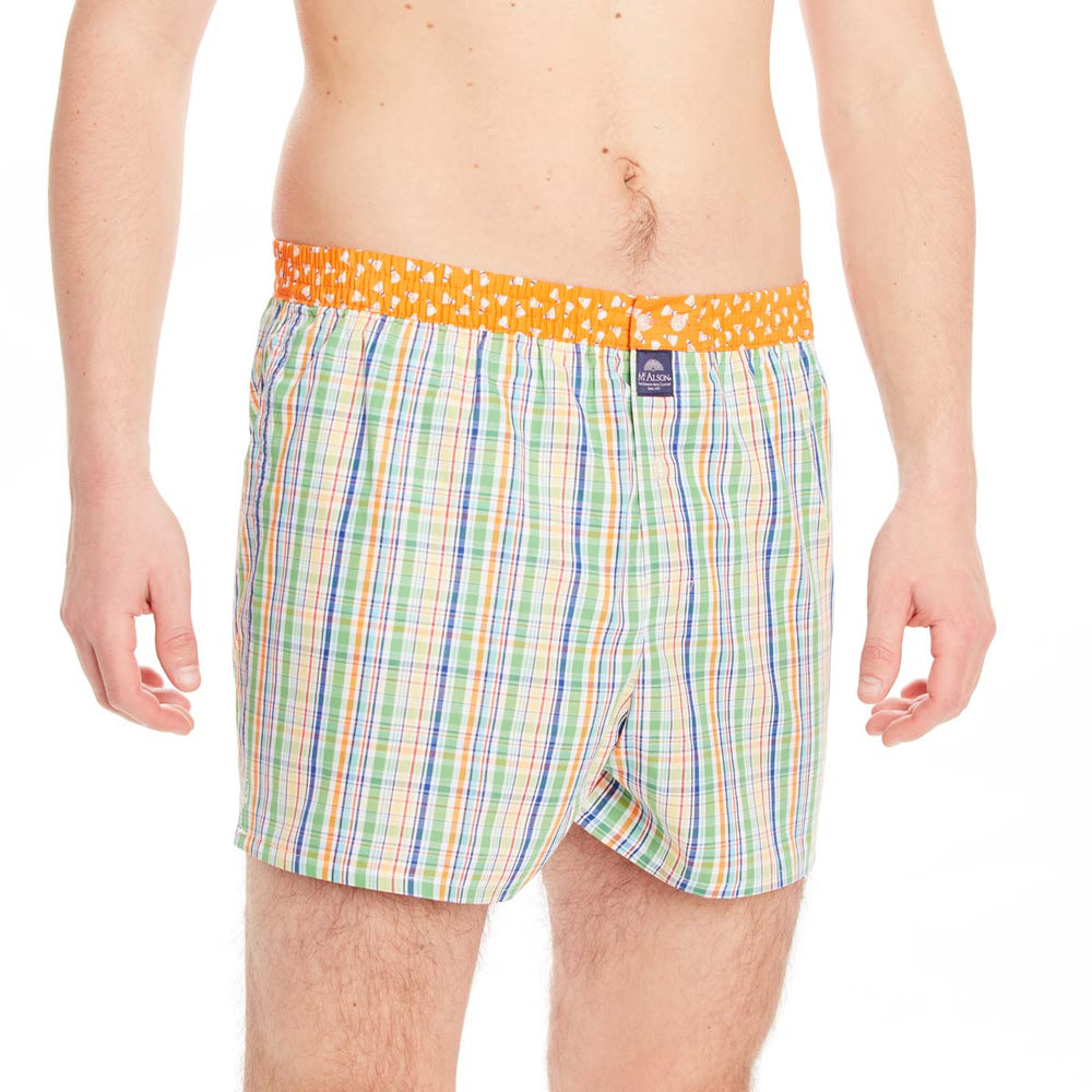 M4524 - checkered green & turquoise