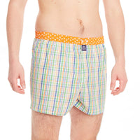 M4524 - checkered green & turquoise