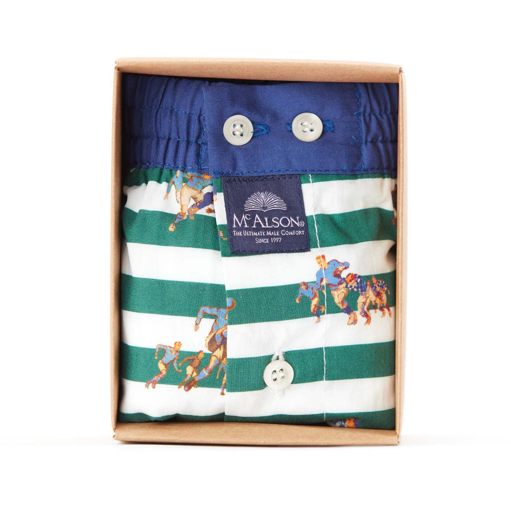 M4616 - Rugby rayé vert & blanc