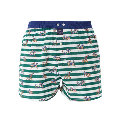 M4616 - Striped green & white rugby