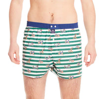 M4616 - Rugby rayé vert & blanc