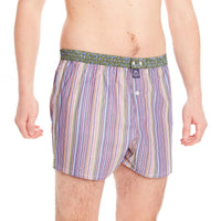 M4642 - Rayé bleu & vert