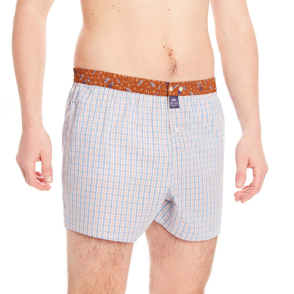 M4648 - Checkered blue & brown