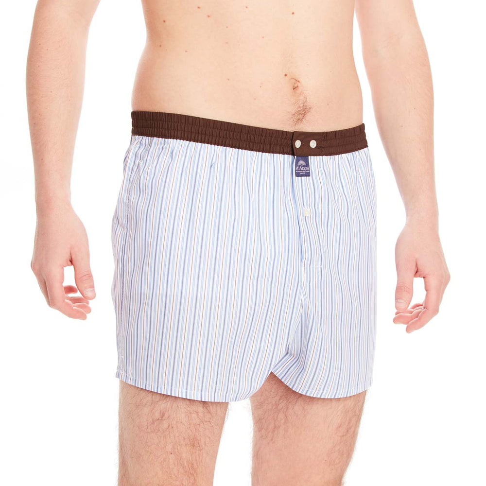 M4649 - Rayé bleu & marron