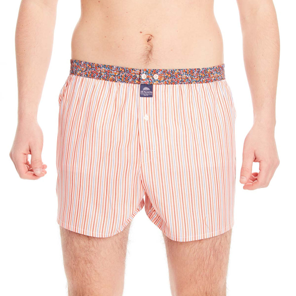 M4651 - Rayé orange & blanc