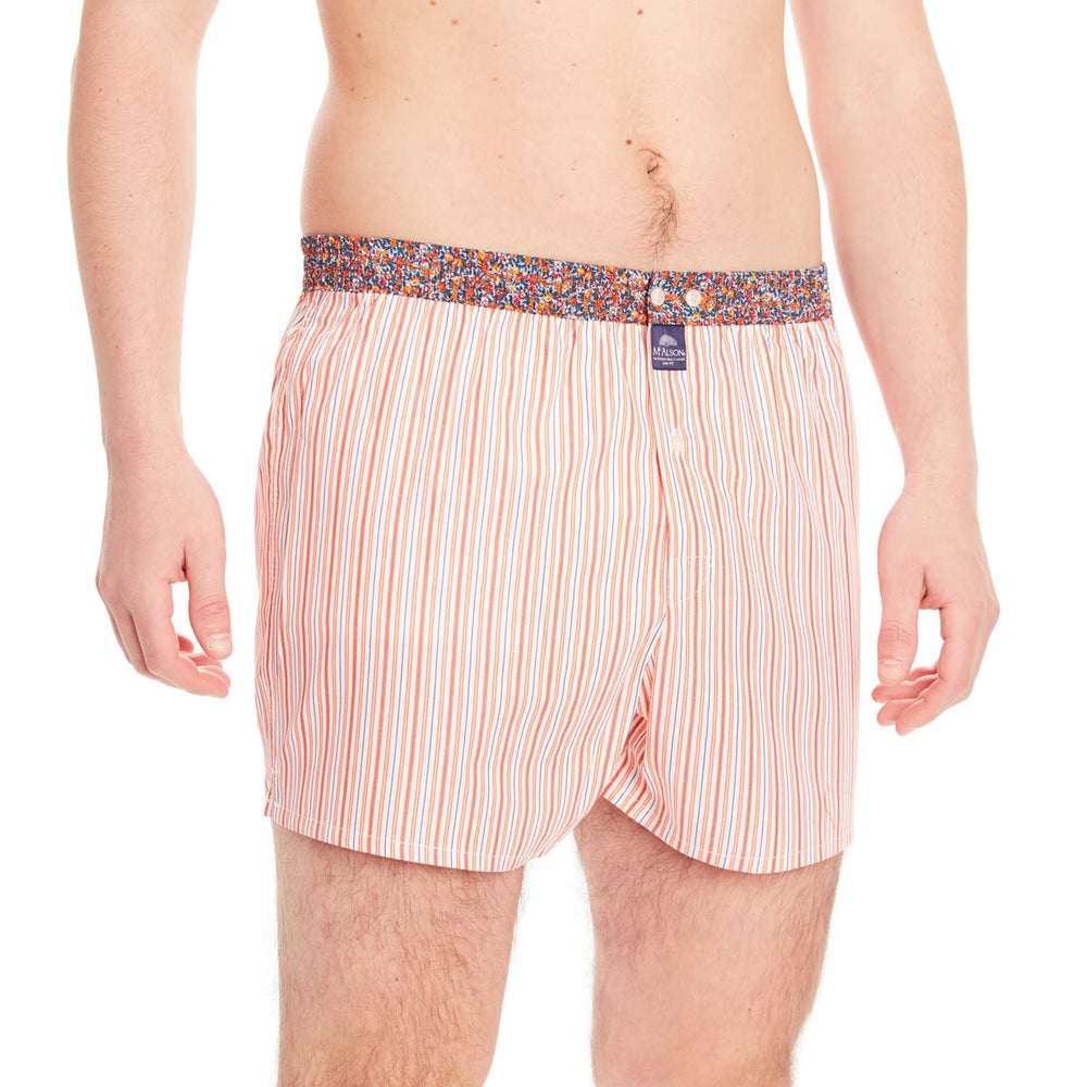 M4651 - Rayé orange & blanc