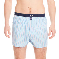 M4653 - Rayé turquoise & blanc