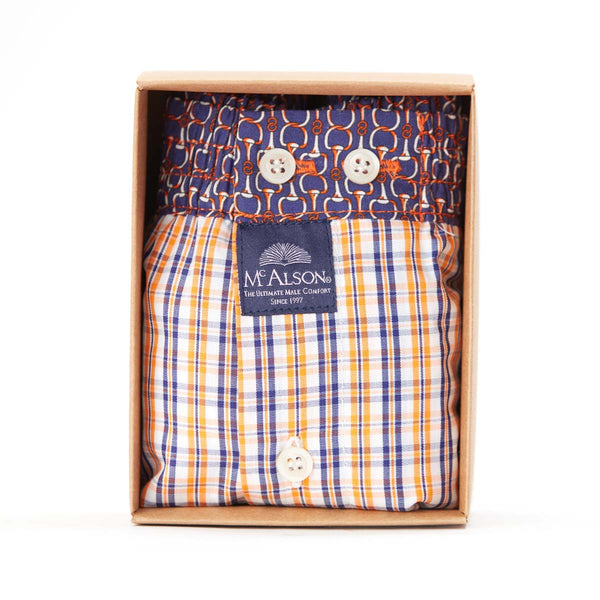 M4658 - A scacchi marina & arancione