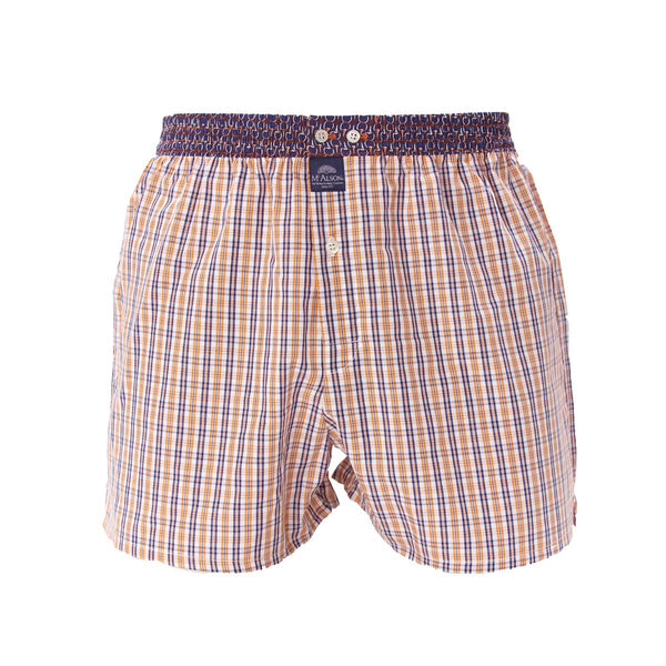 M4658 - A scacchi marina & arancione