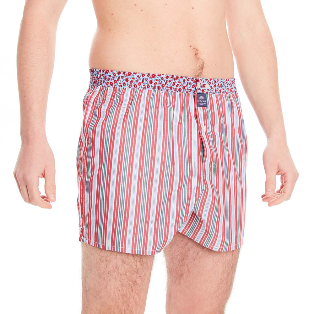 M4659 - Rayé rouge & bleu