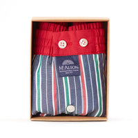 M4663 - A righe marina & rosso