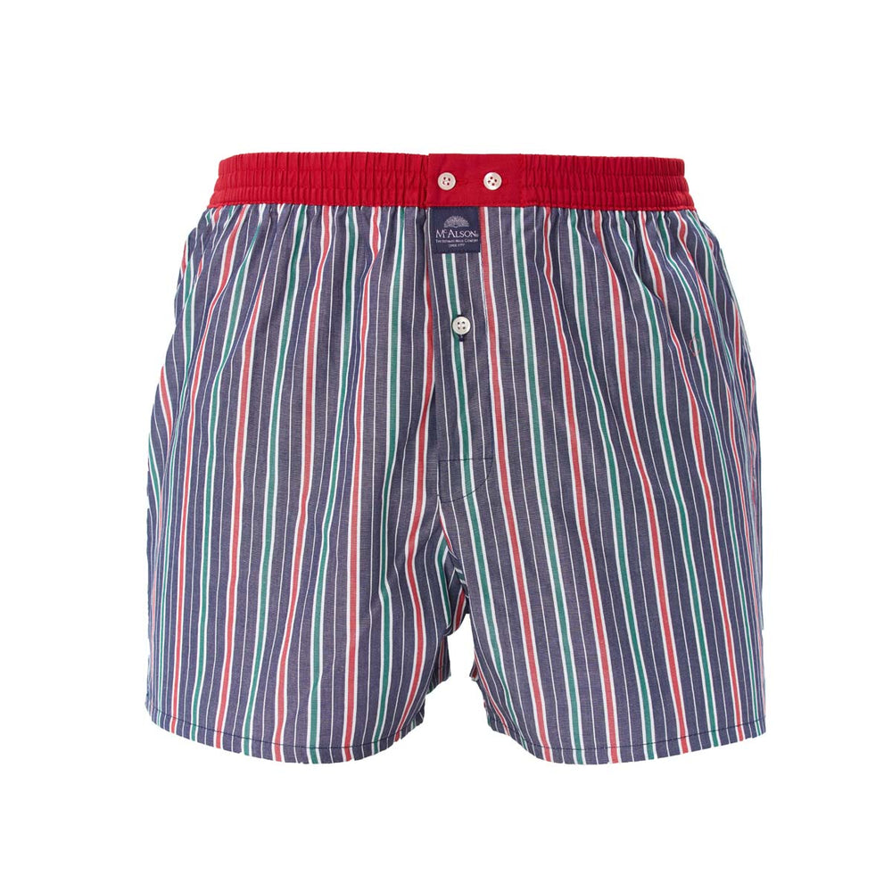 M4663 - A righe marina & rosso