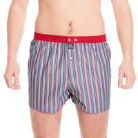 M4663 - A righe marina & rosso