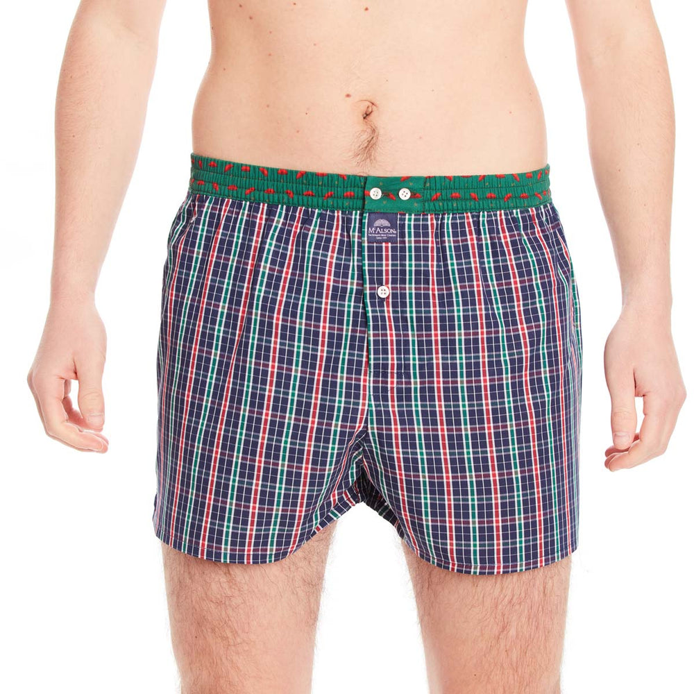 M4664 - Checkered navy & red