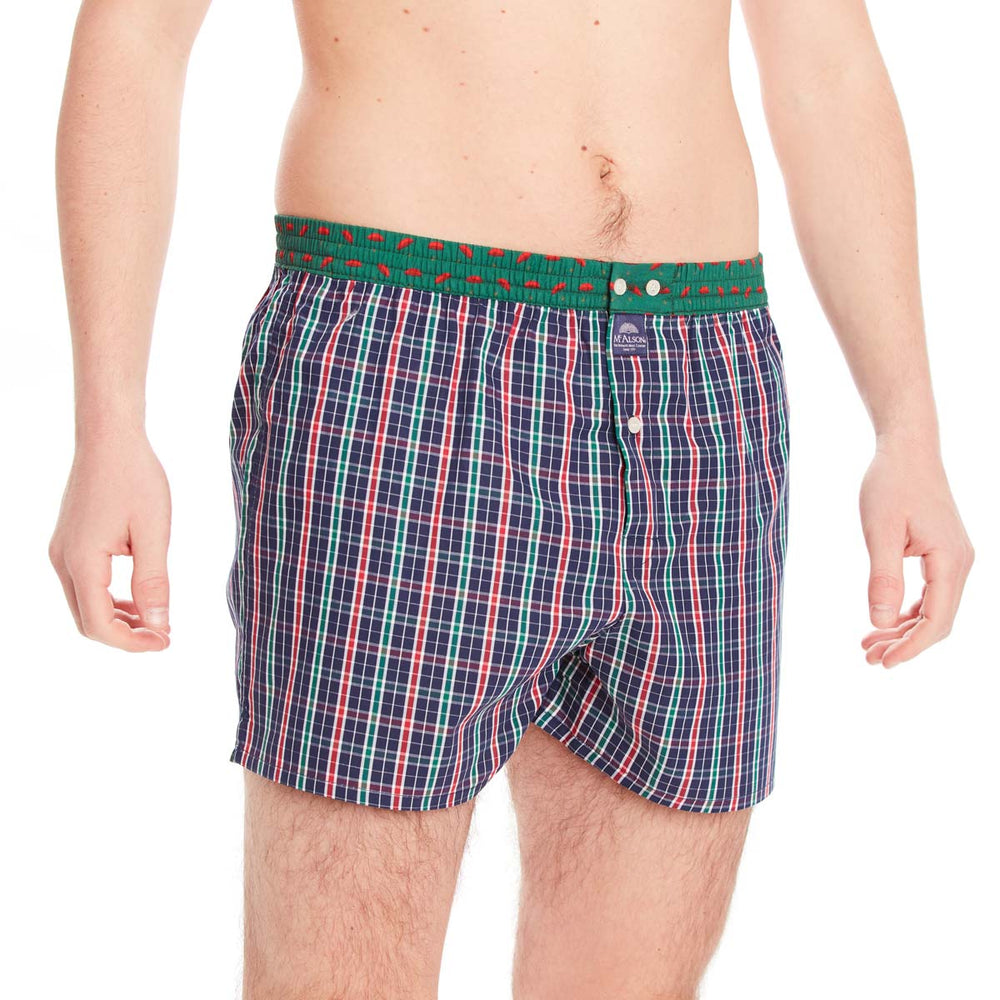 M4664 - Checkered navy & red