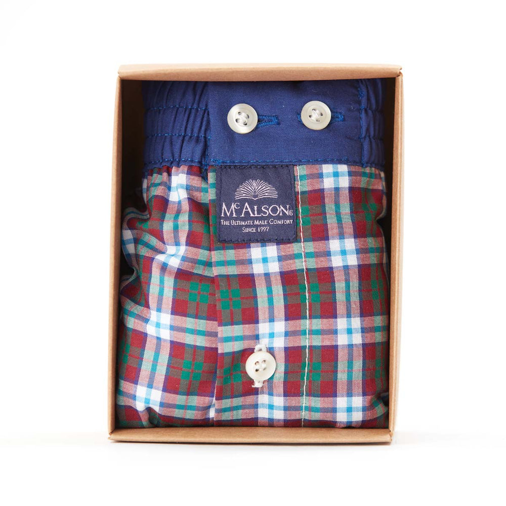 M4667 - Tartan bordeaux & vert