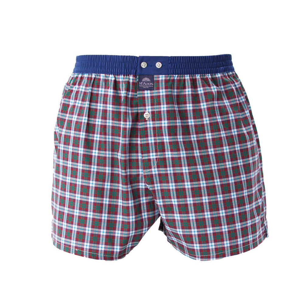 M4667 - Tartan bordeaux & vert