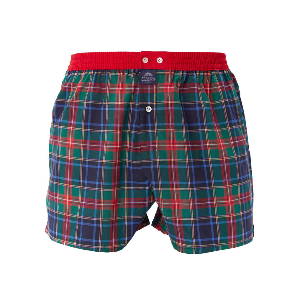 M4670 - Madras navy & red