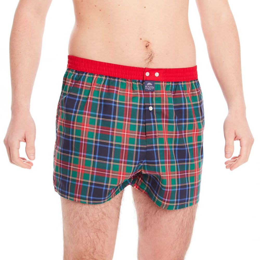 M4670 - Madras navy & red