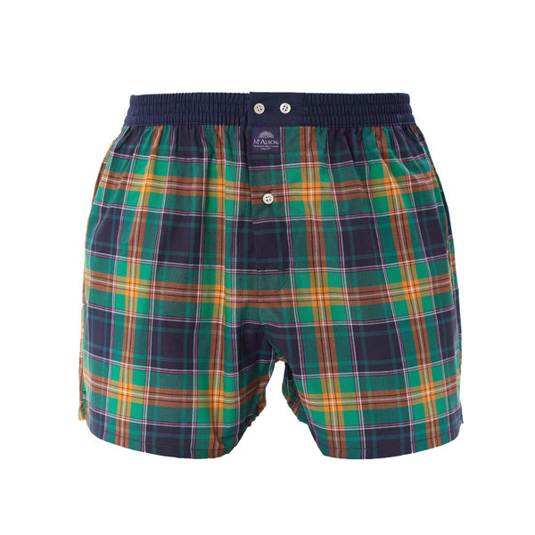 M4671 - Madras verde & arancione