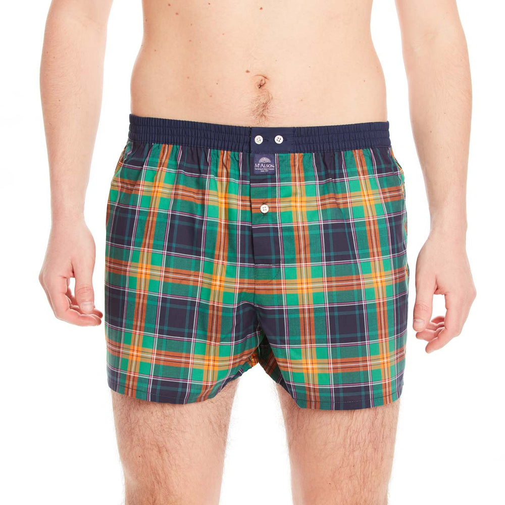 M4671 - Madras vert & orange