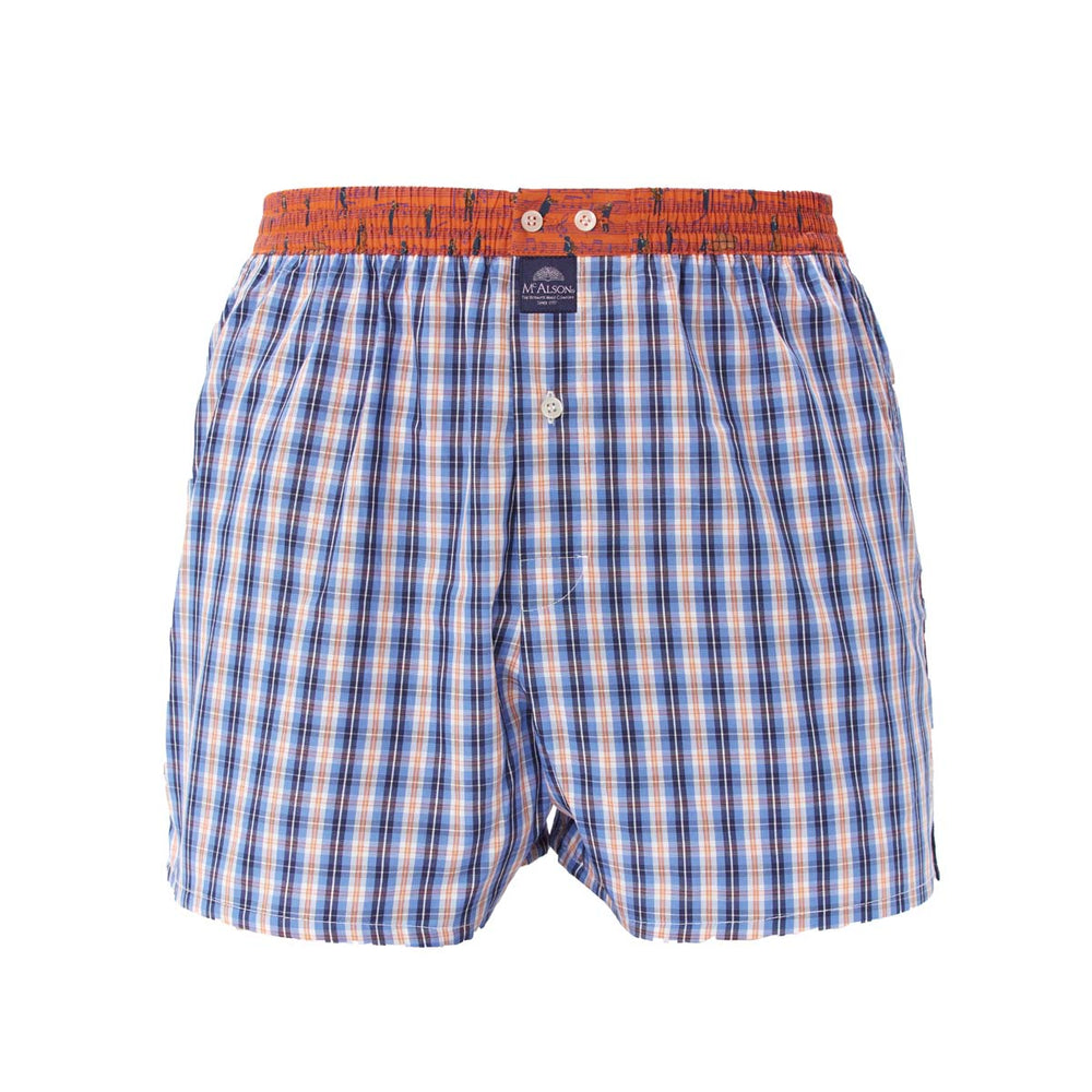 M4676 - Checkered navy & orange