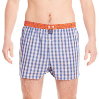 M4676 - Checkered navy & orange