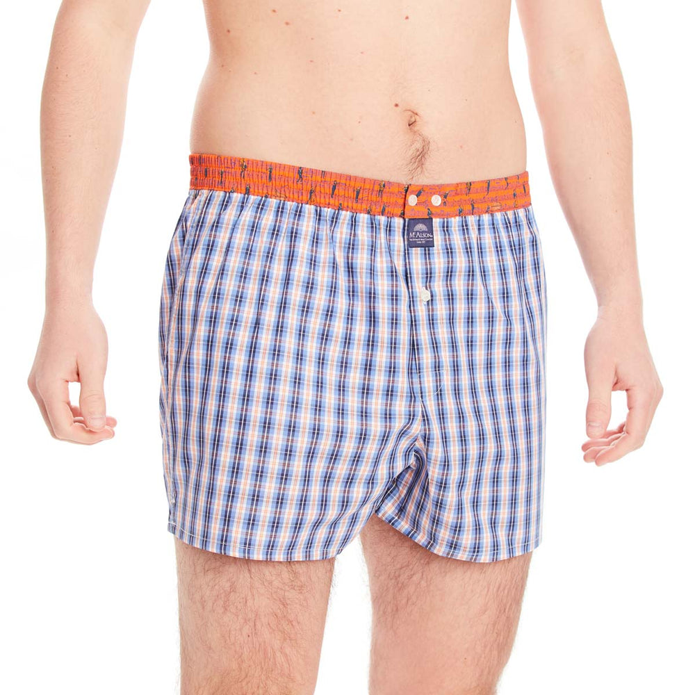 M4676 - Checkered navy & orange