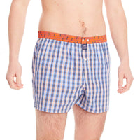 M4676 - Checkered navy & orange