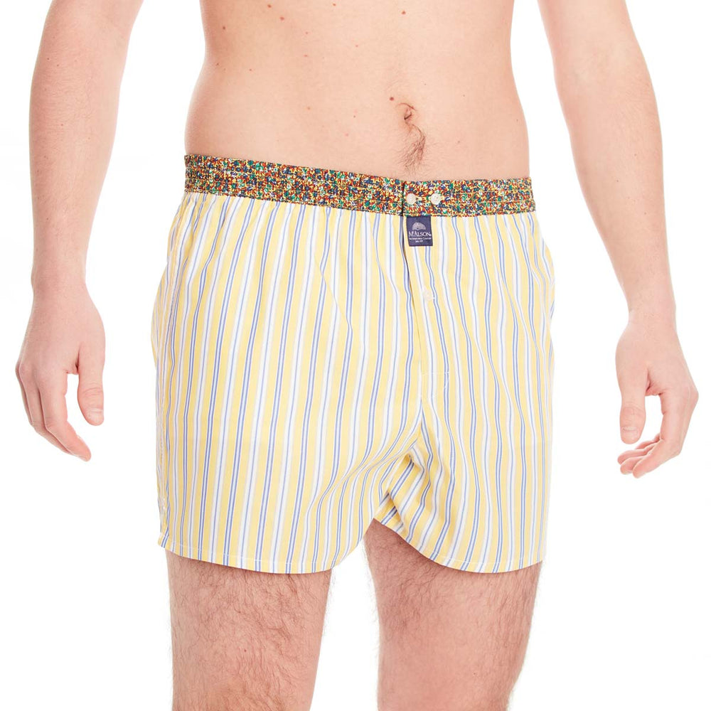 M4677 - Rayé jaune & bleu